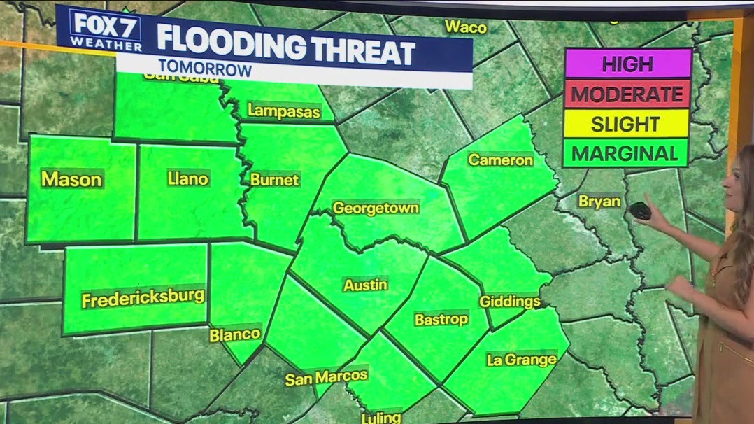 Austin weather: Marginal flood risk this weekend | FOX 7 Austin