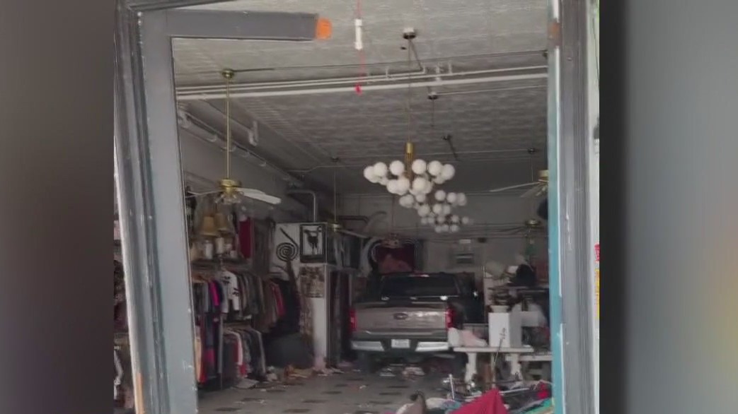 Truck plows into Lockhart business