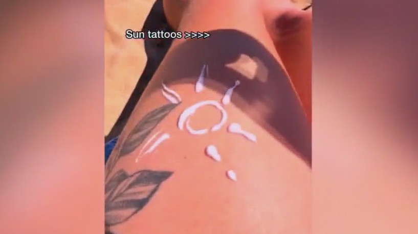 TikTok sunburn tattoo trend