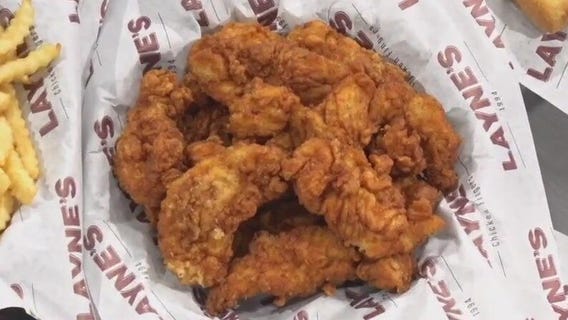 Game day food from Layne's Chicken Fingers