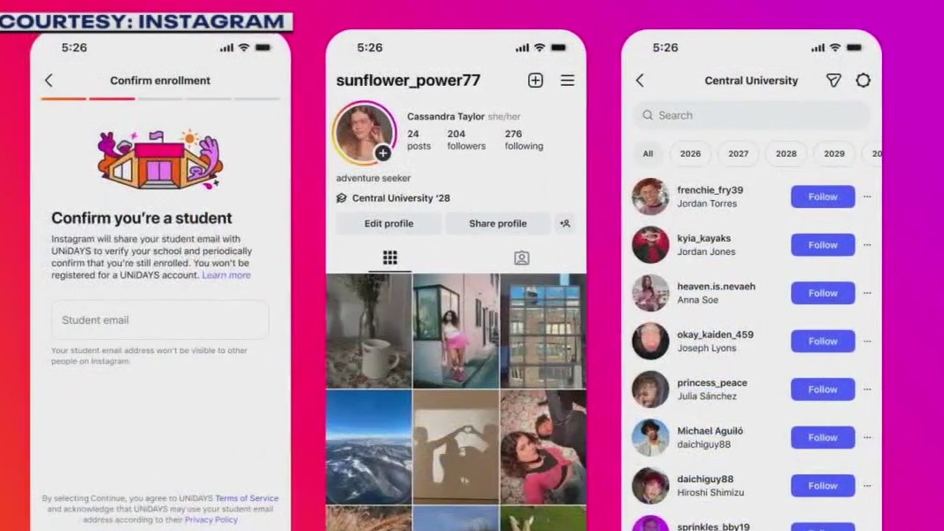 Instagram helping college students connect