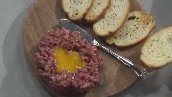 Jacoby's: Melon salad and beef tartare