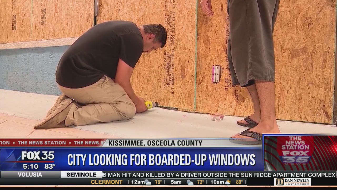 Kissimmee says take down hurricane shutters and boards