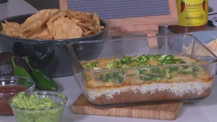 Game day taco dip recipe from Tierra Neubaum