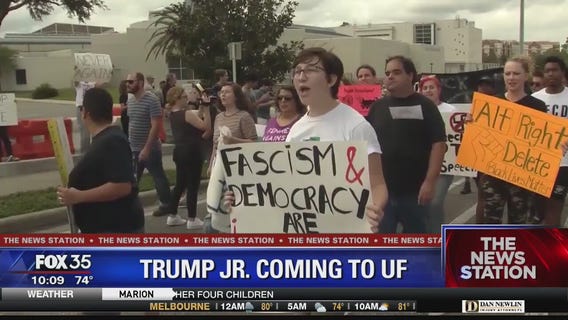 Protesters plan for Donald Trump Jr speech at UF