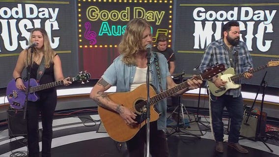 Jordan Young performs in FOX 7 Austin studios
