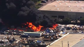 Fire reported at Newark site