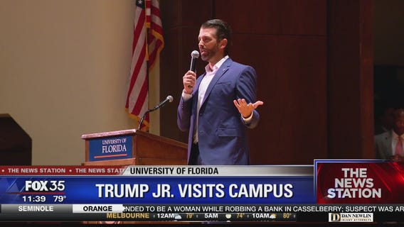 Protesters crash Donald Trump Jr speech at UF