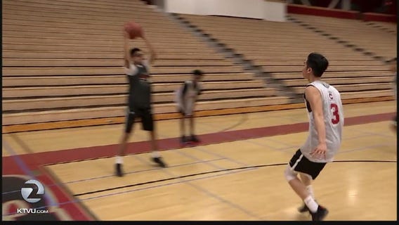 James Logan HS BBall team playing for championship