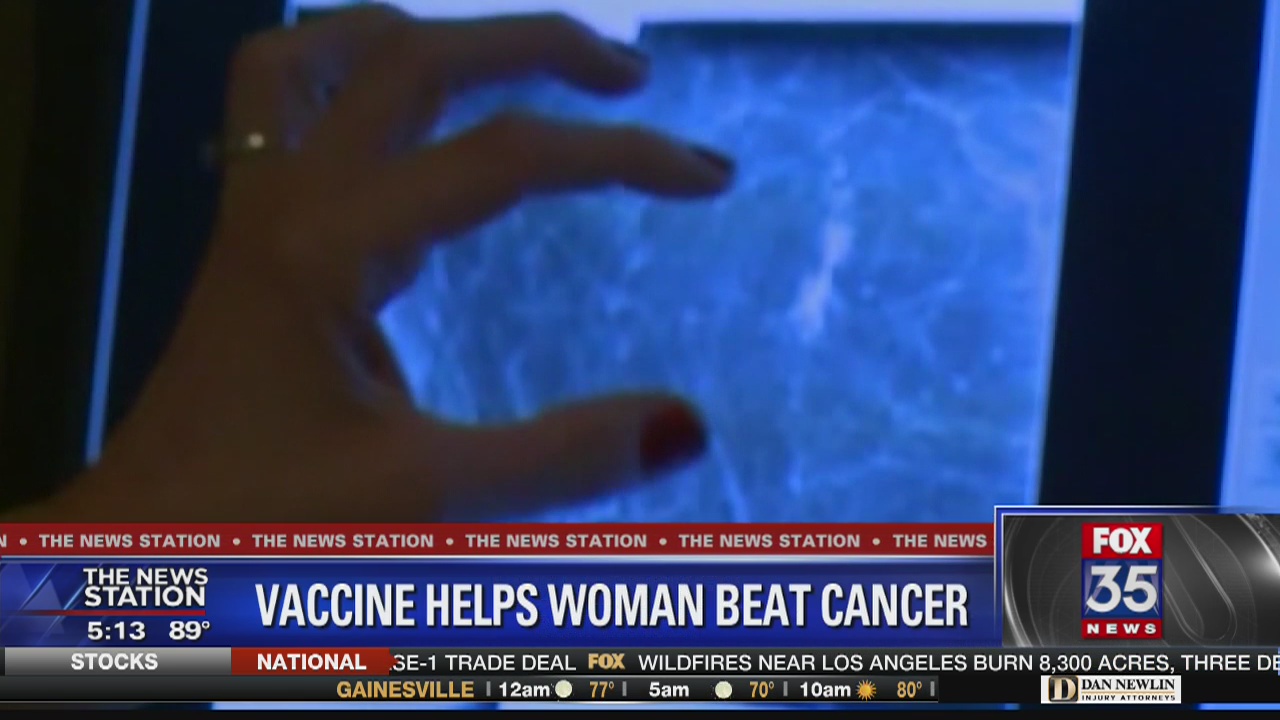 Vaccine helps woman fight breast cancer