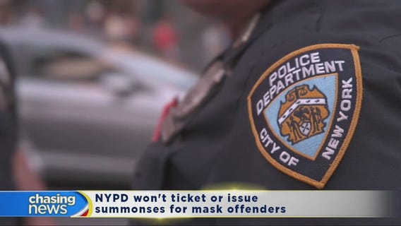 NYPD won't ticket or issue summonses for mask offenders