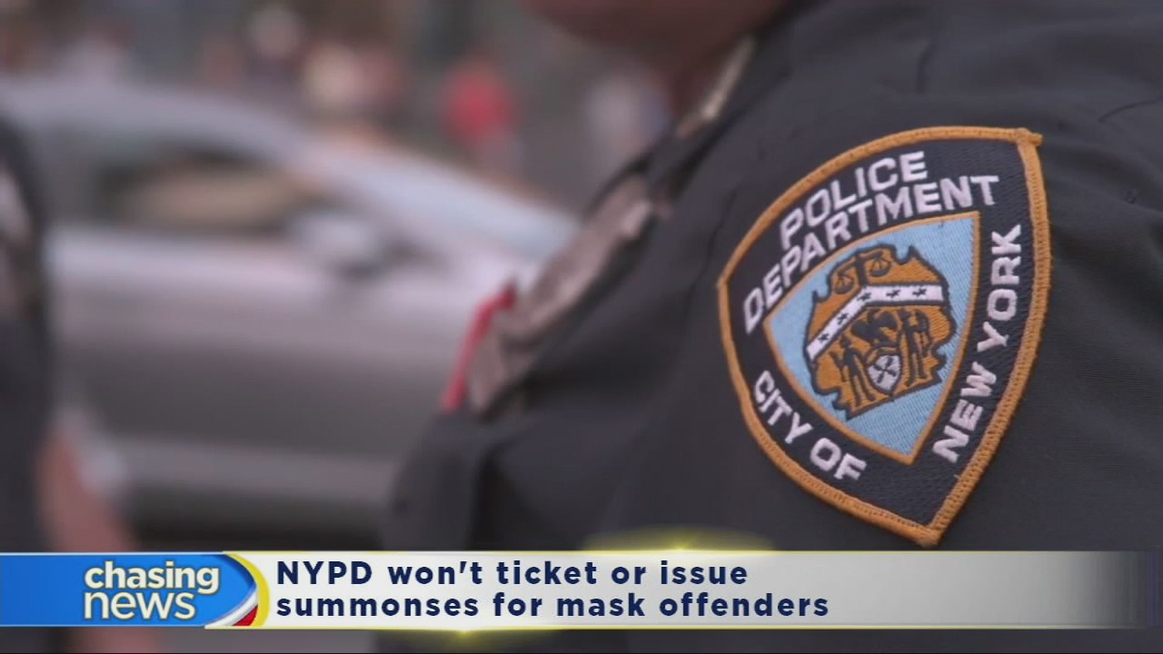 NYPD won't ticket or issue summonses for mask offenders
