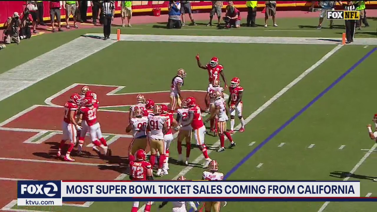 Most Super Bowl ticket sales from California