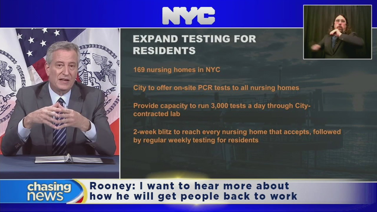 De Blasio outlines plan to fight COVID-19 in nursing homes