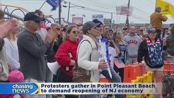 Protesters gather in Point Pleasant Beach to demand reopening of NJ economy