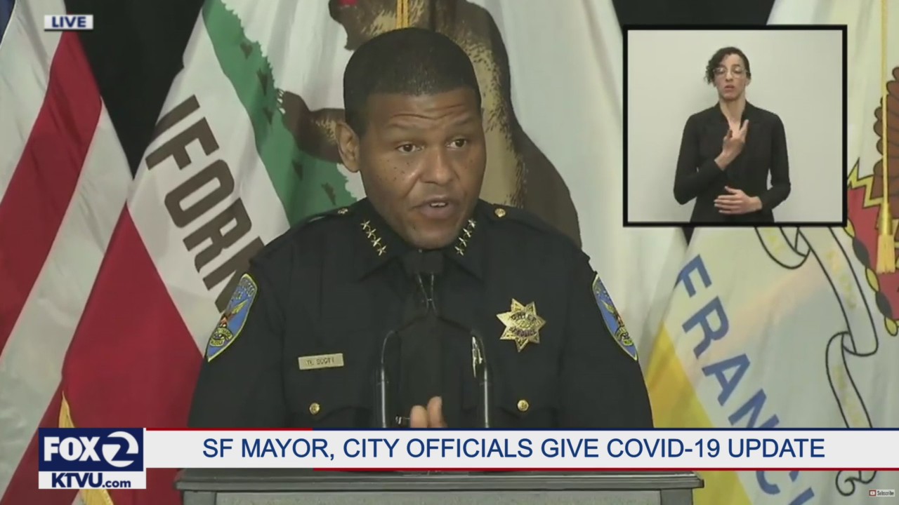 SFPD Chief Bill Scott provides updated crime statistics during shelter-in-place