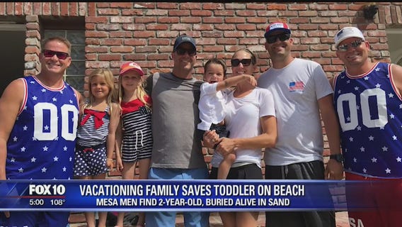 Family rescues toddler buried alive under sand