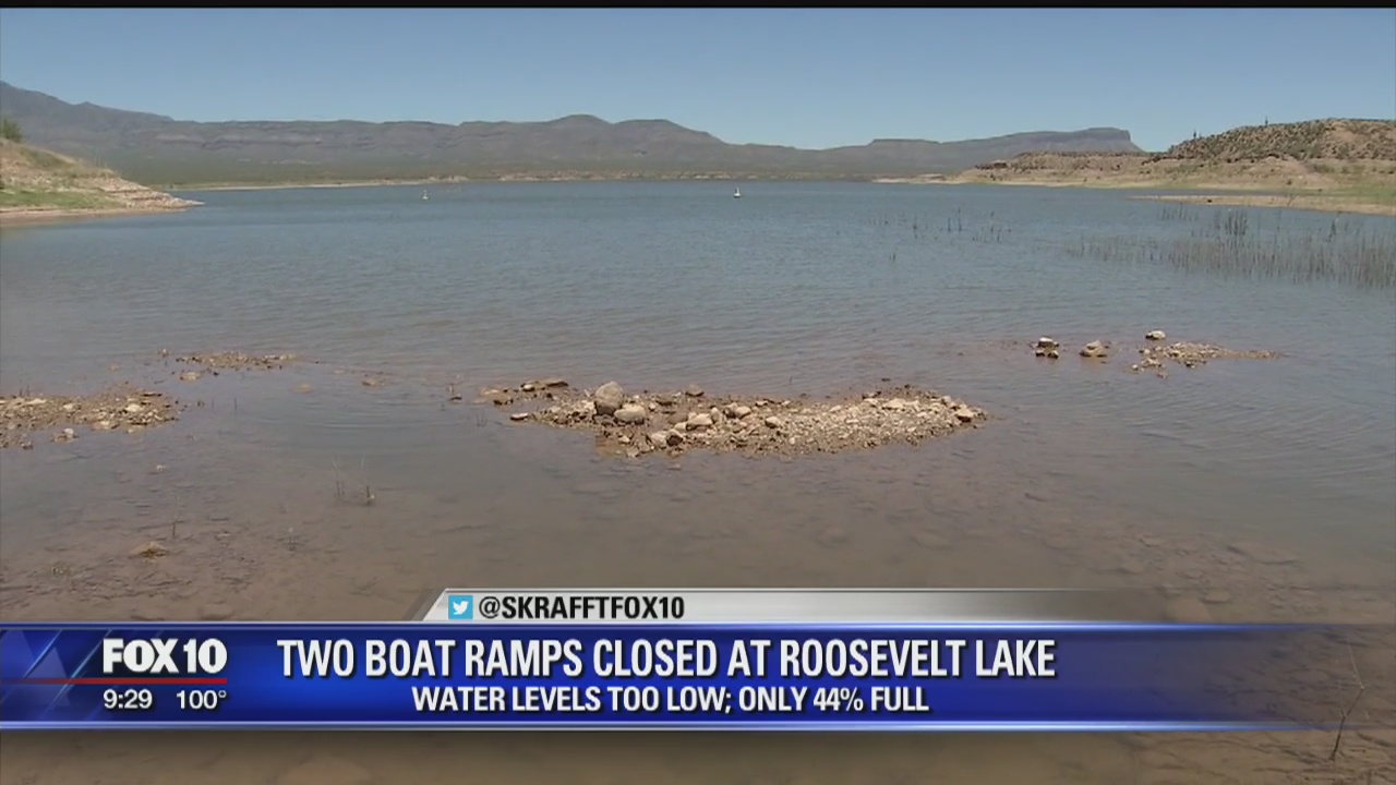 Officials close 2 boat ramps at Roosevelt Lake