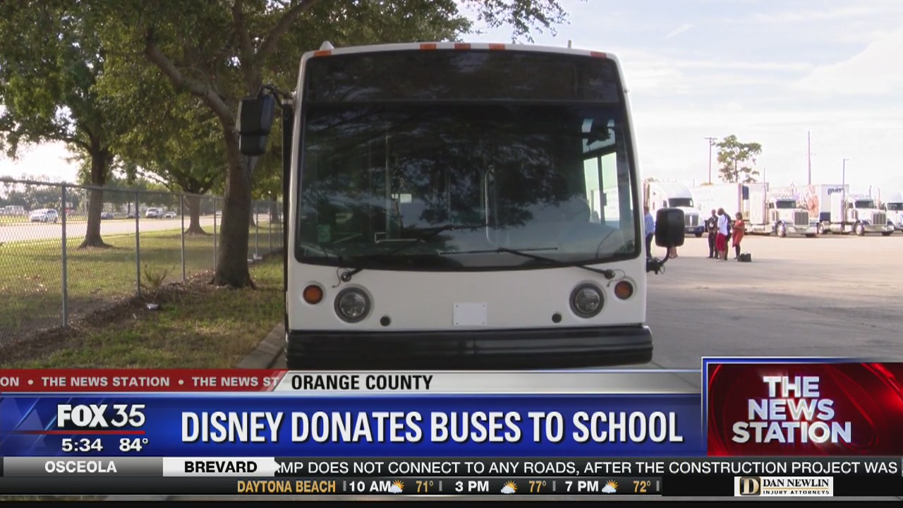 Disney donated 2 buses to Orange Technical College