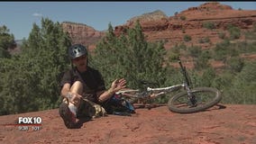 One-legged mountain biker speaks about his journey