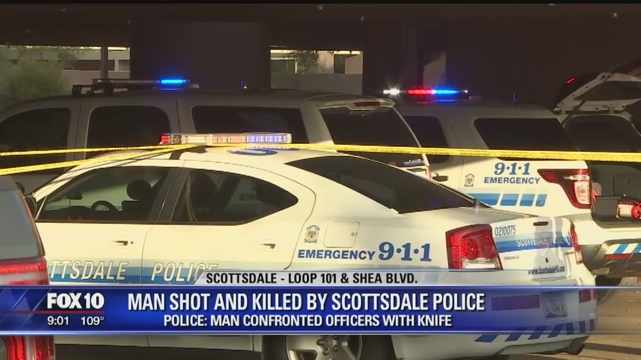 Police: officers shoot man who came at them with knife