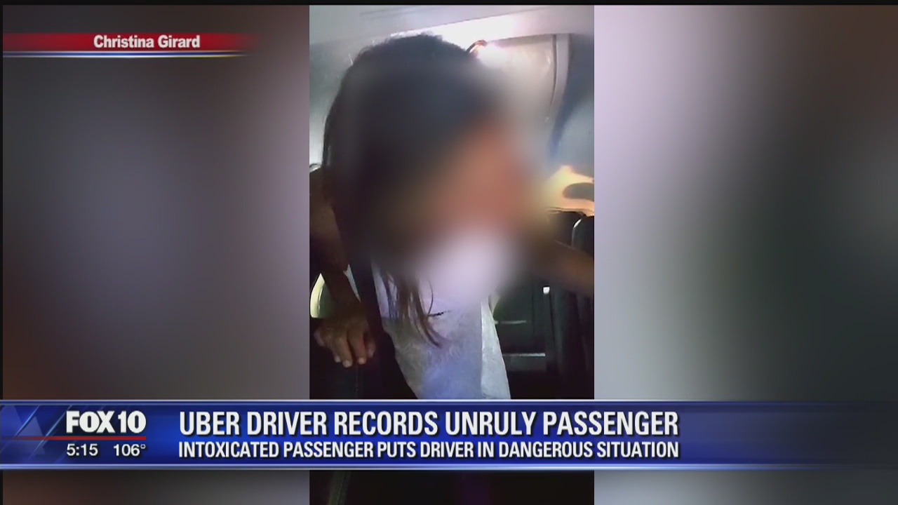 Intoxicated passenger puts Uber driver in a dangerous situation