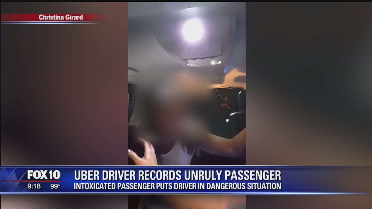 Intoxicated passenger puts Uber driver in a dangerous situation