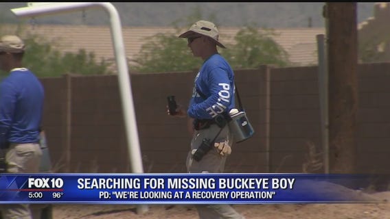 Police: 'Secondary search' underway for missing Buckeye boy