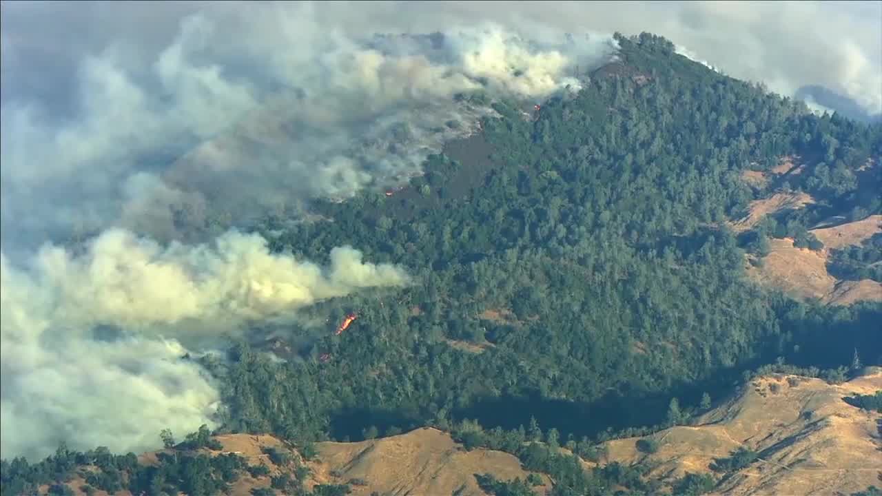Aerial view of the Kincade Fire in Sonoma County