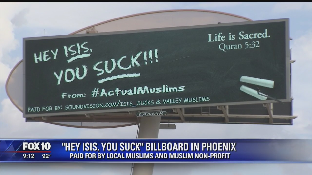 Muslim group condemns ISIS on Valley billboard