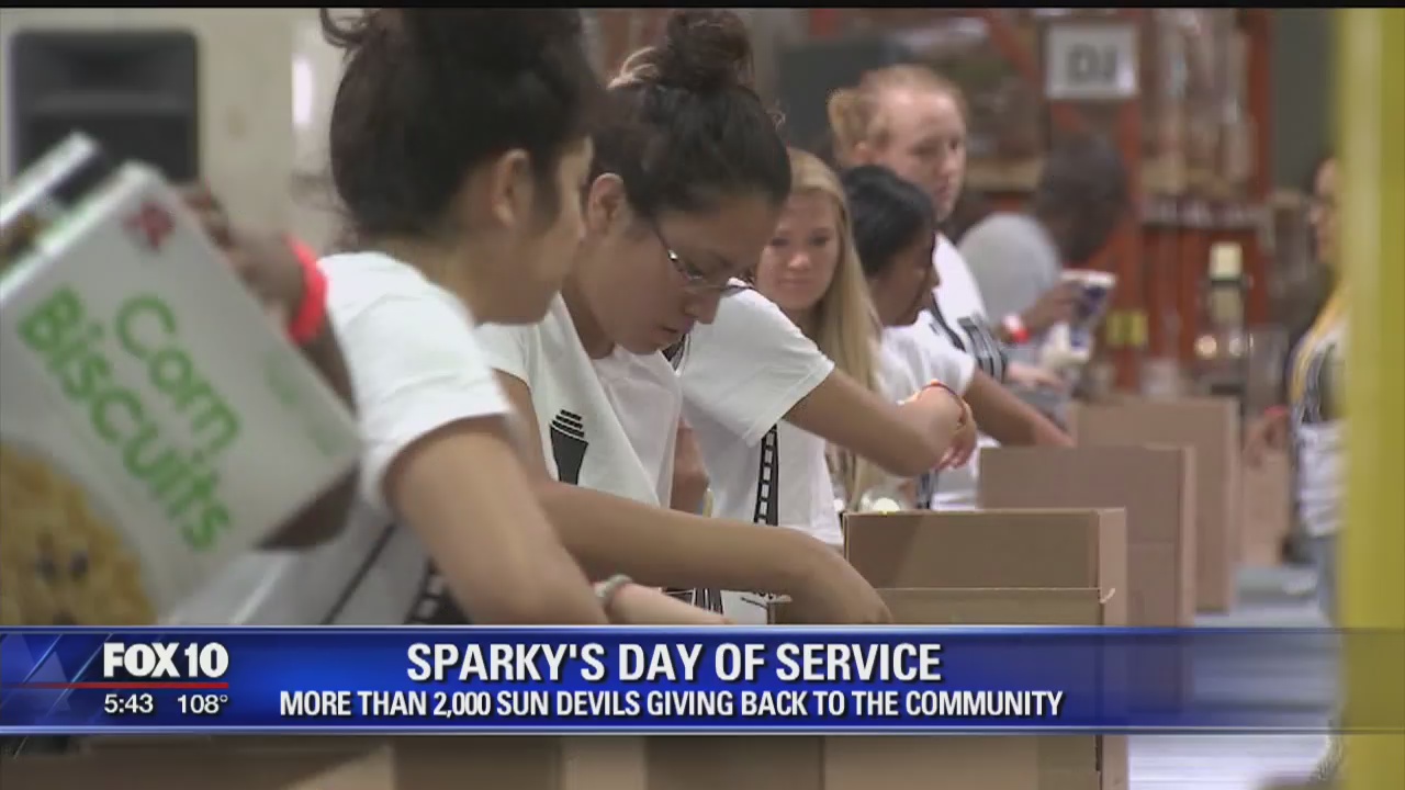 Sun Devils give back on 'Sparky's Day of Service'