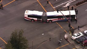 SkyFOX over fatal SamTrans accident involving pedestrian in Redwood City