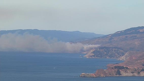 Vegetation fire breaks out in West Marin