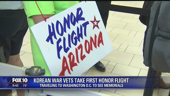 Korean War vets board honor flight