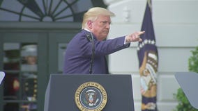 Trump delivers address on "rolling back regulations" from the Rose Garden