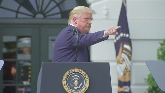 Trump delivers address on "rolling back regulations" from the Rose Garden