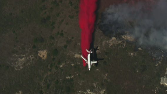 SkyFOX over fire near Point Reyes National Seashore
