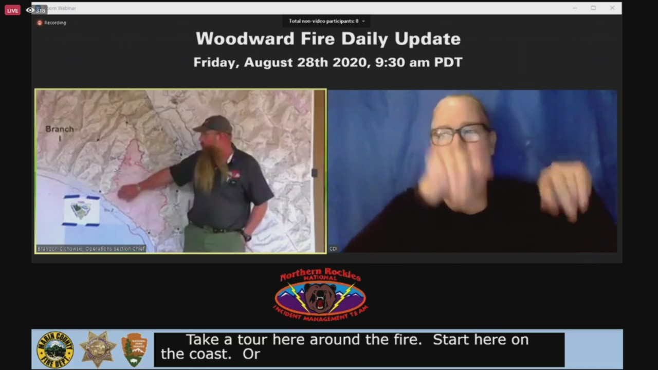 Officals provide an update on the Woodward Fire