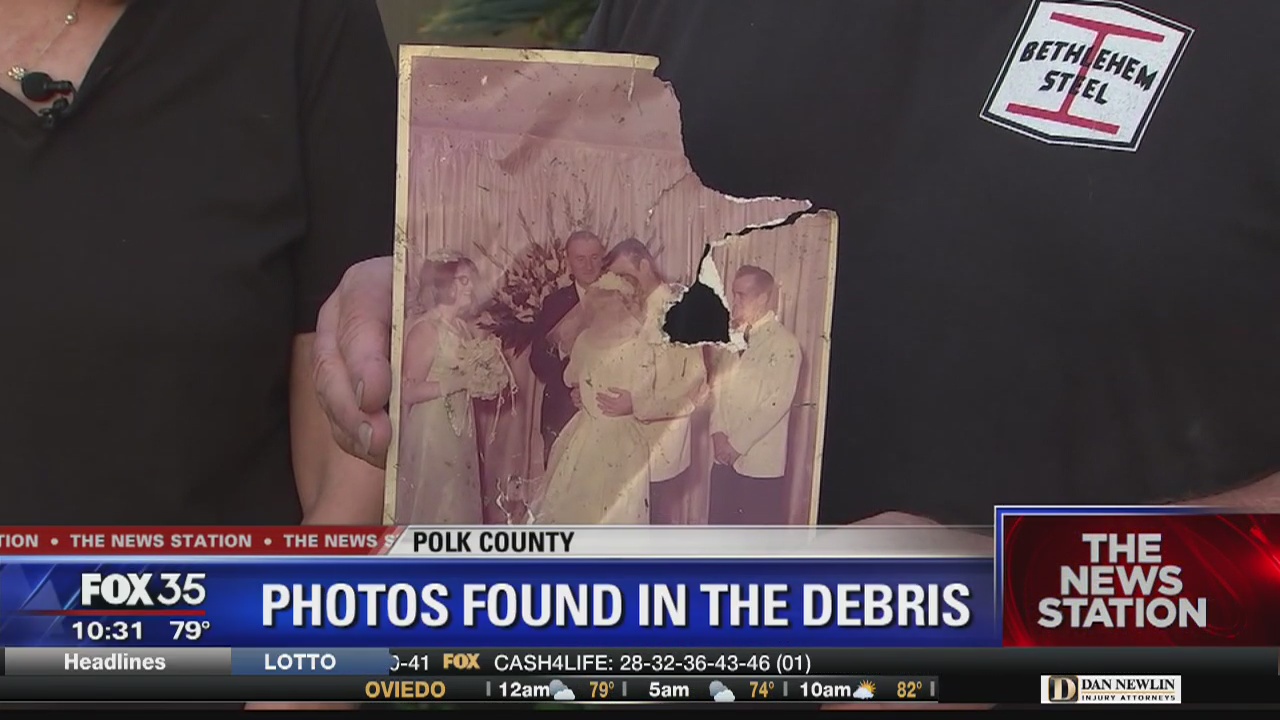 Wedding photograph found in tornado debris
