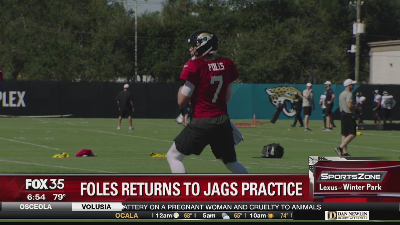 Foles returns to Jags practice