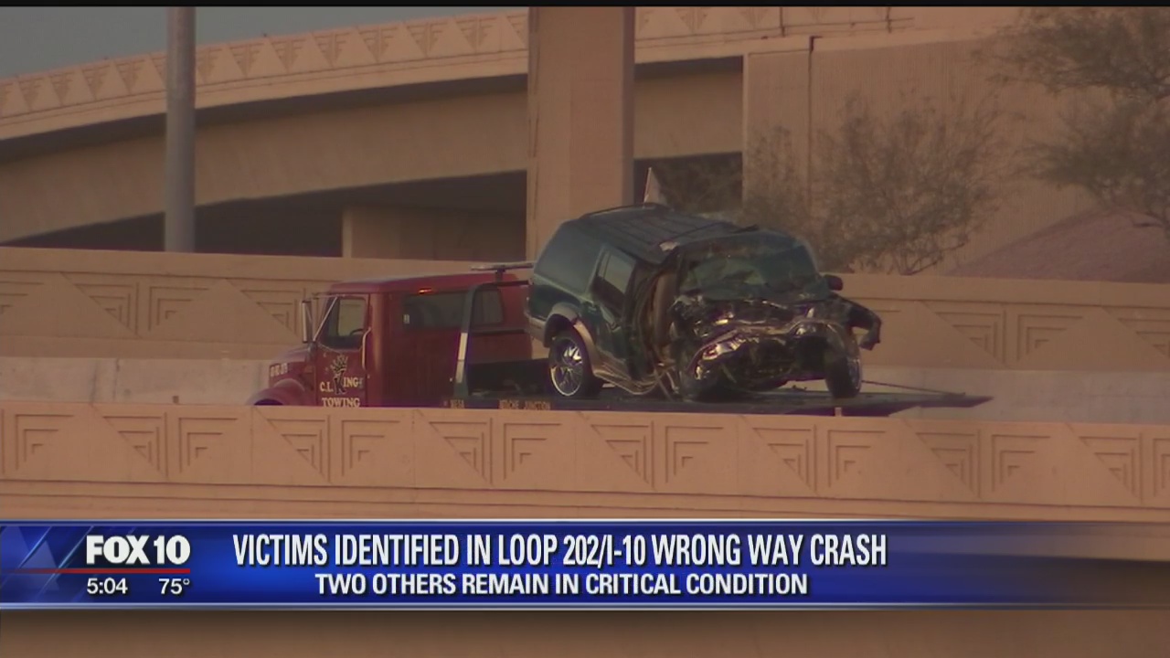 Victims identified in Loop 202 - Interstate 10 wrong-way crash | FOX 10 ...