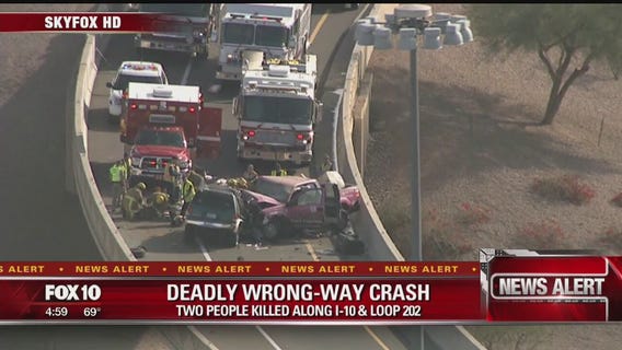 DPS: 2 dead, 2 injured after wrong-way crash near Chandler