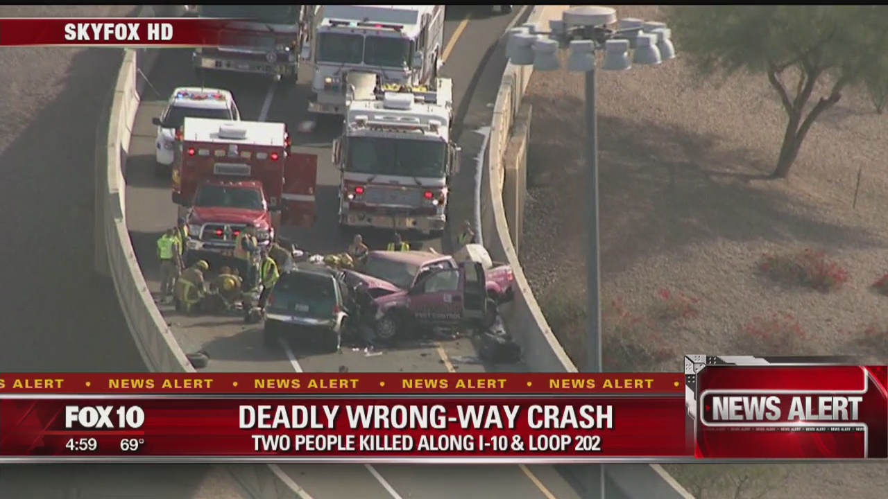 DPS: 2 dead, 2 injured after wrong-way crash near Chandler