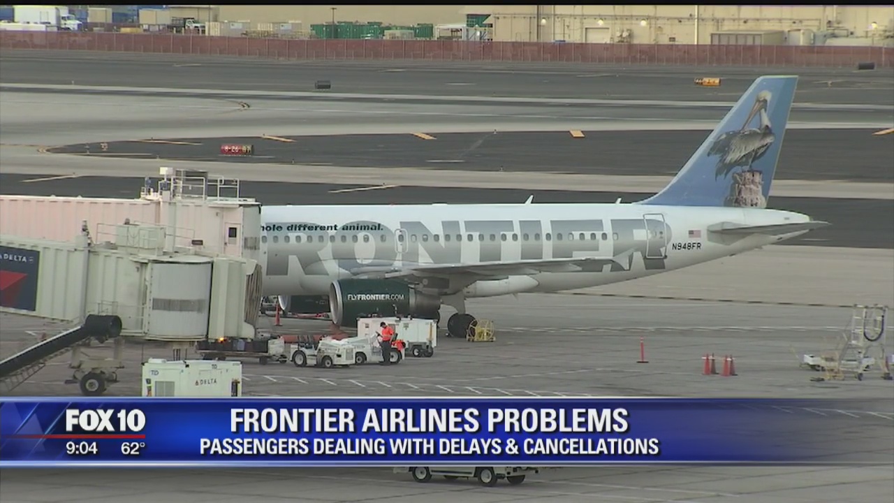 Frontier passengers deal with delays, cancellations