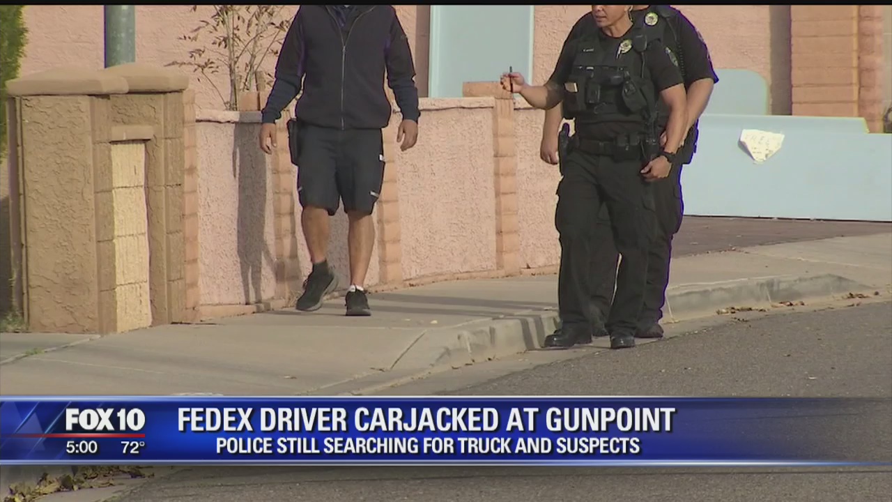 FedEx driver carjacked at gunpoint; search for truck underway