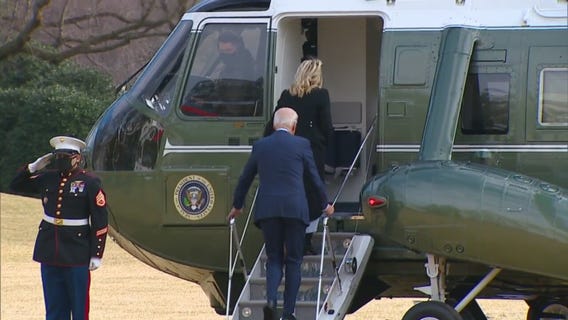 Air Force One departs from White House to Joint Base Andrews