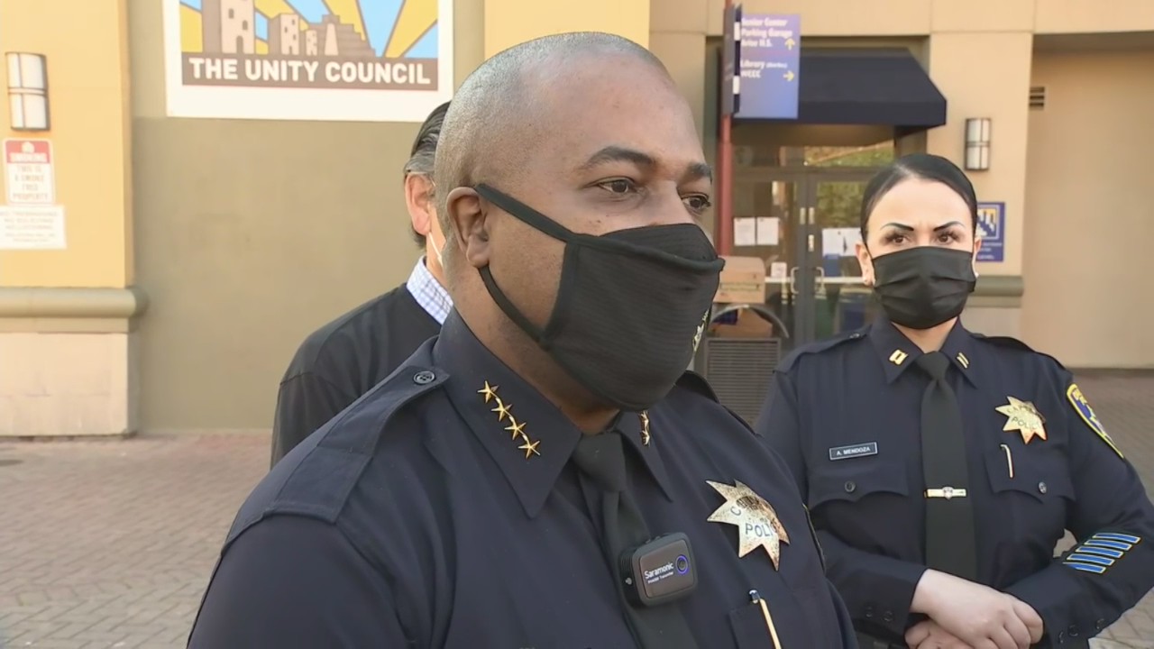 Oakland Police Chief Armstrong visits Fruitvale neighborhood