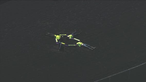 Protesters lay on racetrack at Golden Gate Fields in Berkeley
