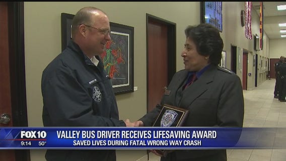 Valley bus driver receives lifesaving award