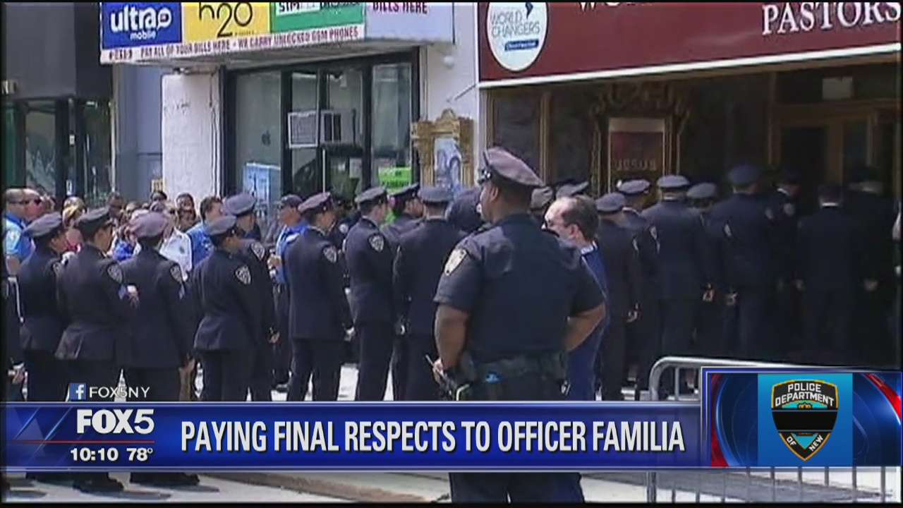 Services for fallen NYPD officer